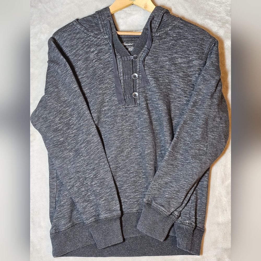 Eddie Bauer Women's Henley Sweater Medium‎ 3 Button With drawstring.